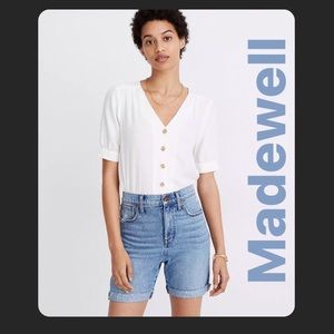 NWT Madewell High-Rise Mid-Length Denim Shorts